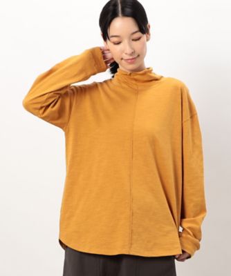 綿１００％　スラブ　ハイネックＴシャツ　（長袖）（５２６８ＣＩ７７）