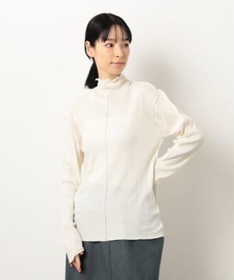 コットン ランダムリブ ハイネックTシャツ（長袖）（5268CK71