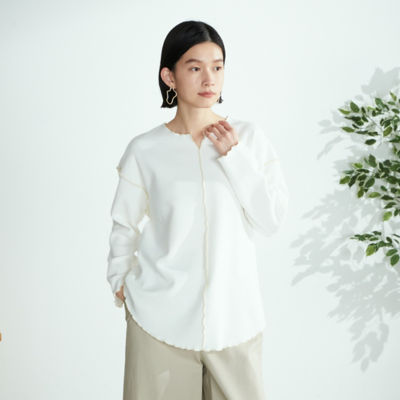 ＜COMME CA ISM (Women)＞ワッフルＴシャツ（５２６８ＣＹ７５）