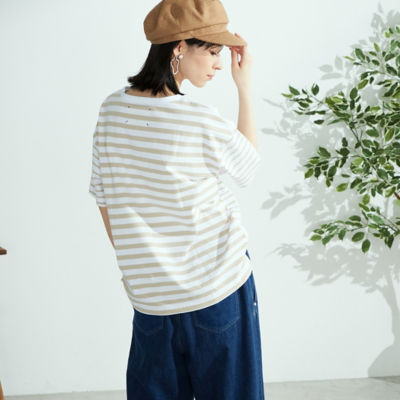 ＜COMME CA ISM (Women)＞ボーダーＴシャツ（５２６８ＣＹ８４）