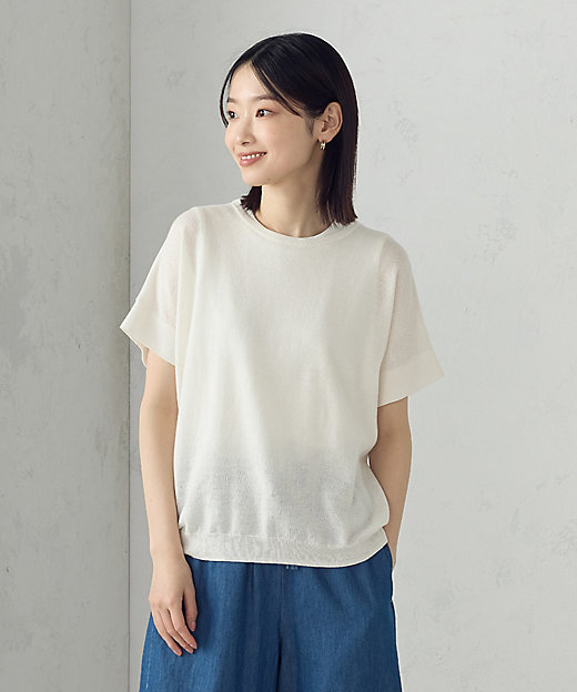 コットンリネンニットプルオーバー(5276KK70) | COMME コットンリネンニットプルオーバー(5276KK70) | COMME