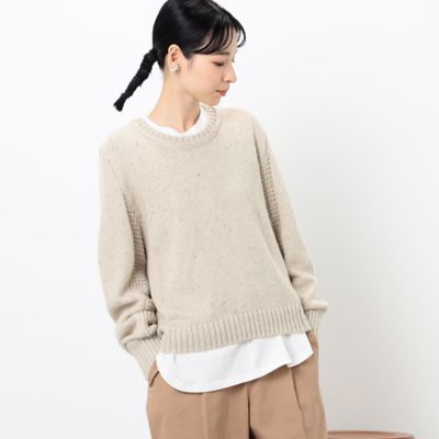 ＜COMME CA ISM (Women)＞ネップヤーン　ニットプルオーバー（５２７７ＫＡ７１）