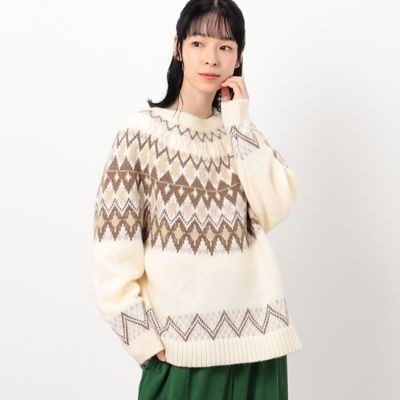 フェアアイル柄求心編みプルオーバー（５２７７ＫＡ７９）