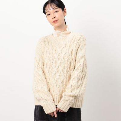 手編み風ニットプルオーバー（５２７７ＫＡ８０） | ファッション・服