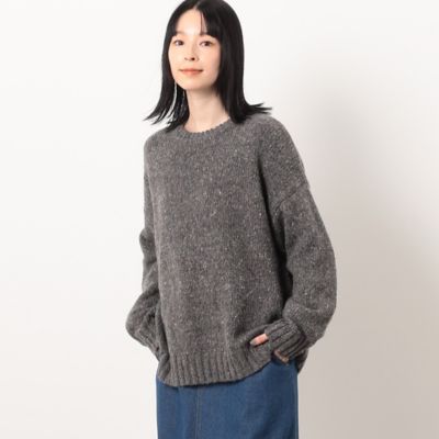 ＜COMME CA ISM (Women)＞クルーネック　ネップ　プルオーバー（５２７７ＫＥ７０）