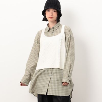 ＜三越伊勢丹/公式＞【SALE】COMME CA ISM (Women)/コムサ イズム アラン柄 ニットビスチェ シロ トップス【三越伊勢丹/公式】