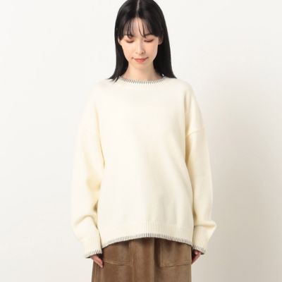 【美品✨】nagonstans ハンドステッチプルオーバーニット 刺繍 ナゴンスタンス nagonstans ハンドステッチプルオーバーニット グレー