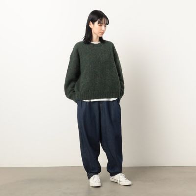 新品 ダーマコレクション ウールニットプルオーバー ブルー ゆったり スリット2 ミックスヤーン ニット プルオーバー（5277KE77） | COMME CA