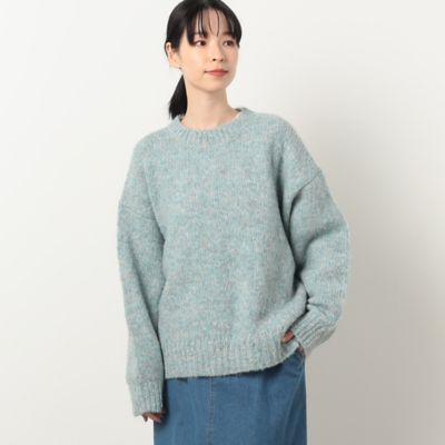 ＜三越伊勢丹/公式＞【SALE】COMME CA ISM (Women)/コムサ イズム ミックスヤーン ニット プルオーバー サックス トップス【三越伊勢丹/公式】