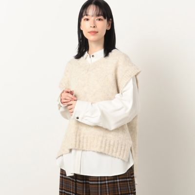 COMME CA ISM (Women)/コムサ　イズム ミックスヤーン べスト(5277KE78)