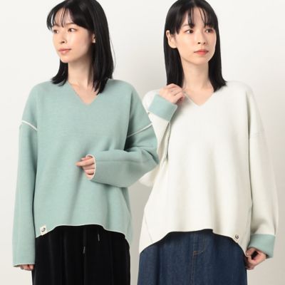 ＜COMME CA ISM (Women)＞リバーシブル　ニット（５２７７ＫＥ７９）