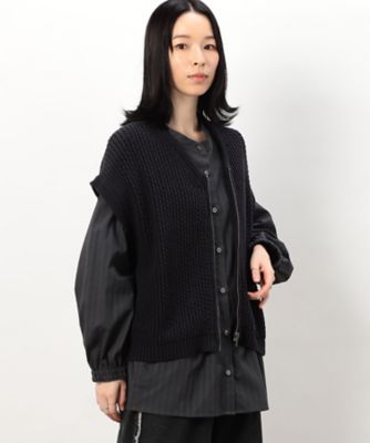メッシュニット ジップベスト（5277KI70） | COMME CA ISM