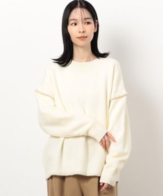 ＜COMME CA ISM (Women)＞ハンドステッチ風　ニット（５２７７ＫＩ７６）