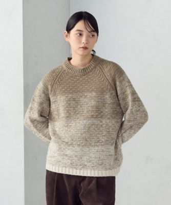 COMME CA ISM (Women)/コムサ イズム 変形 鹿の子 グラデーション ニット(5277KM72) ベージュ トップス【三越伊勢丹/公式】