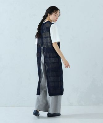 2WAY透かし編み ロングニットジレ（5277KO76） | COMME CA