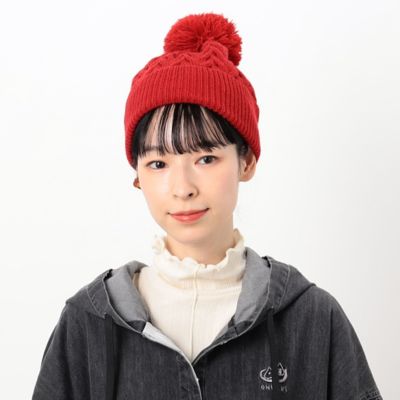 ＜三越伊勢丹/公式＞【SALE】COMME CA ISM (Women)/コムサ イズム【一部店舗限定】ケーブルニット帽 アカ 帽子【三越伊勢丹/公式】