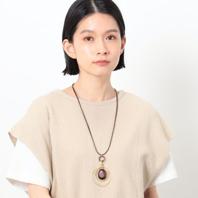 ＜COMME CA ISM (Women)＞ウッドパーツ　ネックレス（５２８６ＡＣ７３）