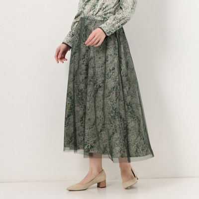 ＜COMME CA Sサイズ (Women/小さいサイズ)＞〔　Ｓサイズ　〕　【セットアップ対応】ヴィンテージサテン　グラデーションドットプリント　スカート（５４０２ＦＣ０２）