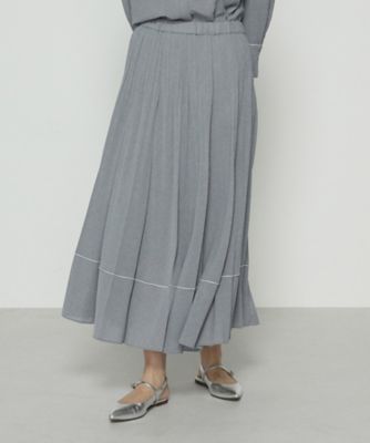 ＜COMME CA Sサイズ (Women/小さいサイズ)＞〔　Ｓサイズ　〕　ドライシャンブレー　プリーツスカート（５４０３ＦＭ０４）