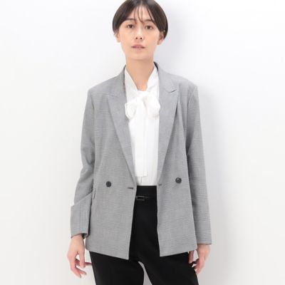 COMME CA Sサイズ (Women/小さいサイズ)/コムサ エスサイズ 〔　Ｓサイズ　〕　【セットアップ対応】グレンチェックストレッチ　ジャケット（５４０３ＧＥ０７）
