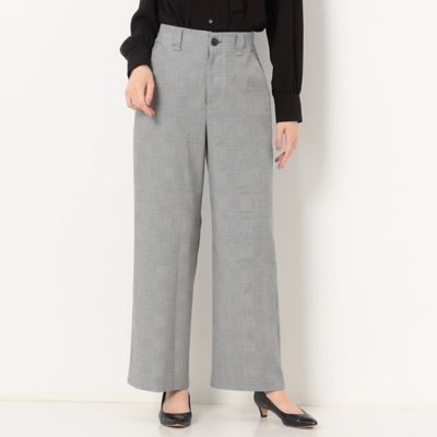 ＜COMME CA Sサイズ (Women/小さいサイズ)＞〔　Ｓサイズ　〕　【セットアップ対応】グレンチェックストレッチ　パンツ（５４０３ＰＥ０７）