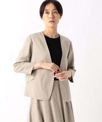 ＜COMME CA Sサイズ (Women/小さいサイズ)＞〔　Ｓサイズ　〕　【セットアップ対応】ナチュラルオックス　ジャケット（５４０５ＧＧ１３）