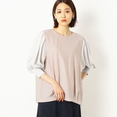 ＜三越伊勢丹/公式＞【SALE】COMME CA Sサイズ (Women/小さいサイズ)/コムサ エスサイズ 〔Sサイズ〕天竺ボーダー プルオーバー ピンク トップス【三越伊勢丹/公式】