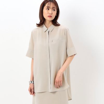 【SALE】COMME CA Sサイズ (Women/小さいサイズ)/コムサ エスサイズ 〔 Sサイズ 〕 ドライトリアセテートクロス シャツ(5409HC11) ベージュ トップス【三越伊勢丹/公式】