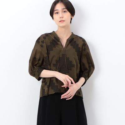 ＜COMME CA Sサイズ (Women/小さいサイズ)＞〔　Ｓサイズ　〕　ペンターマット刺繍ローン　プルオーバー（５４１１ＢＣ２０）