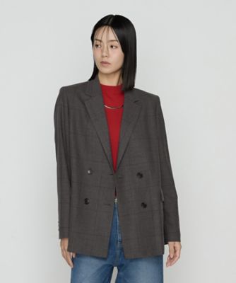 ＜COMME CA Sサイズ (Women/小さいサイズ)＞〔　Ｓサイズ　〕　トリアセウールフラノウィンドペン　ダブルジャケット（５４３１ＪＭ０７）