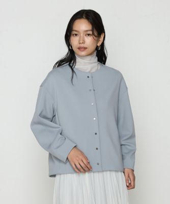 ＜COMME CA Sサイズ (Women/小さいサイズ)＞〔　Ｓサイズ　〕　アクアスーティングジャージー　ノーカラーブルゾン（５４３３ＶＫ０２）