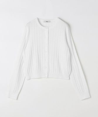 ＜COMME CA Sサイズ (Women/小さいサイズ)＞〔　Ｓサイズ　〕　コットンダルストレッチ　ケーブルカーディガン（５４５０ＩＯ０２）