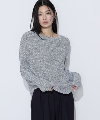 Sサイズ 〕 和紙混杢ニット プルオーバー（5454IO07