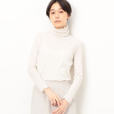 ＜COMME CA Sサイズ (Women/小さいサイズ)＞〔　Ｓサイズ　〕　シアーツイストテレコ　ハイネックプルオーバー（５４６０ＥＣ０２）