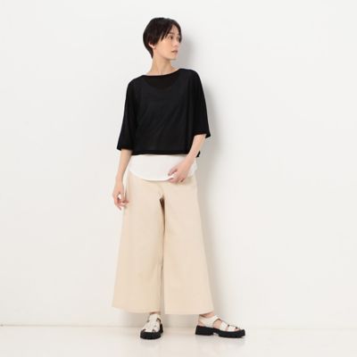 Sサイズ 〕 【レイヤード】ジョーゼットジャージーセットTシャツ