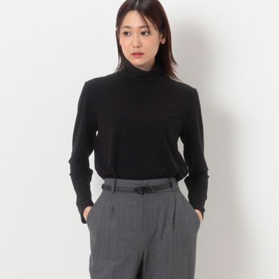 ＜三越伊勢丹/公式＞【SALE】COMME CA Sサイズ (Women/小さいサイズ)/コムサ エスサイズ 〔 Sサイズ 〕 ソフトベア天竺 ハイネックプルオーバー クロ トップス【三越伊勢丹/公式】