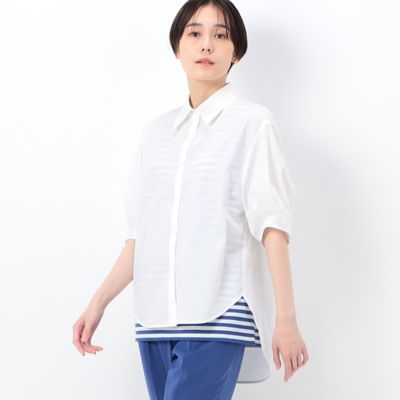 〔　Ｓサイズ　〕　オーガニックコットンマグワッシャー　ボリューム袖シャツ（５４７１ＨＣ１７）