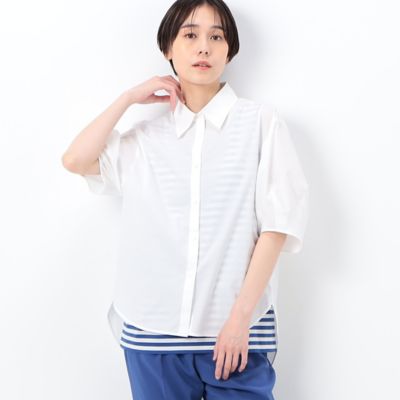 〔　Ｓサイズ　〕　オーガニックコットンマグワッシャー　ボリューム袖シャツ（５４７１ＨＣ１７）
