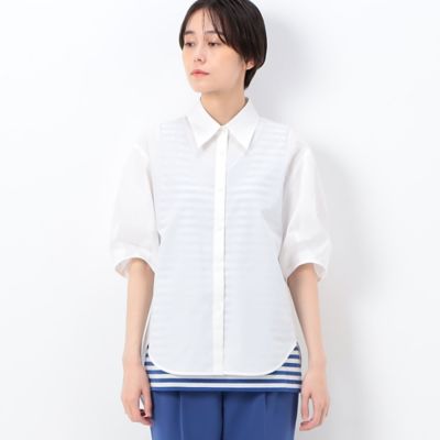 〔　Ｓサイズ　〕　オーガニックコットンマグワッシャー　ボリューム袖シャツ（５４７１ＨＣ１７）