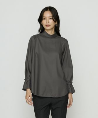 COMME CA Sサイズ (Women/小さいサイズ)/コムサ エスサイズ 〔 Sサイズ 〕 フルダルスパンマイクロピーチ ブラウス(5473BM11) グレー トップス【三越伊勢丹/公式】