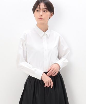 ＜三越伊勢丹/公式＞【SALE】COMME CA Sサイズ (Women/小さいサイズ)/コムサ エスサイズ 〔 Sサイズ 〕 タイプライター シャツ シロ トップス【三越伊勢丹/公式】