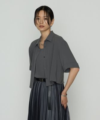 Sサイズ 〕 サラトリツイル シャツ＋キャミソール