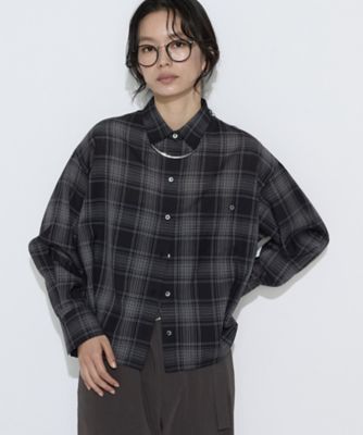 最終値下げ⭕️BLACK COMME des GARCONS チェックシャツ S Sサイズ 〕 モノトーンシアーチェック シャツ（5473HO10