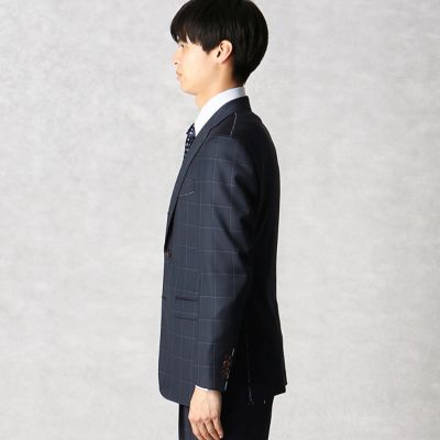 【ＺＩＧＮＯＮＥ】オルタネイトウィンドウペーン　３ボタンスーツ（５９０３ＳＬ０８）