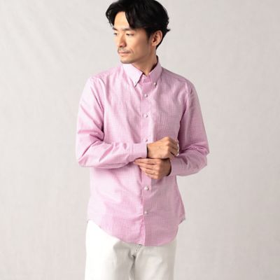 ＜ARTISAN MEN (Men)＞コットン×リネン　ギンガムチェックボタンダウンシャツ（５９１９ＩＣ０７）