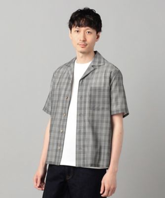 ＜ARTISAN MEN (Men)＞シアーチェック　オープンアロハシャツ（５９２０ＩＫ０９）