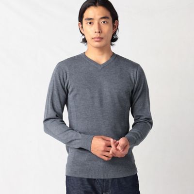 ARTISAN MEN (Men)/アルチザン・メン エクストラファインメリノ　リブＶネックセーター（５９３４ＫＡ０６）