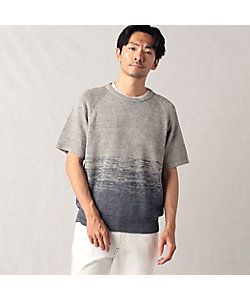 ARTISAN MEN (Men)/アルチザン・メン リネンニット　グラデーション半袖セーター（５９３６ＫＣ０７）
