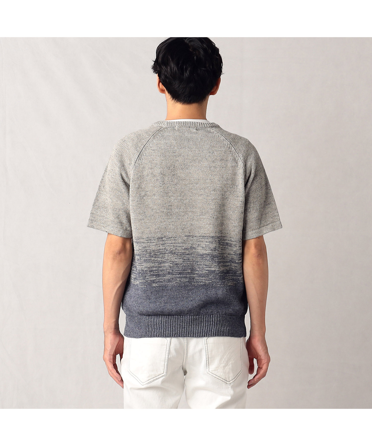 リネンニット グラデーション半袖セーター（５９３６ＫＣ０７） の通販 