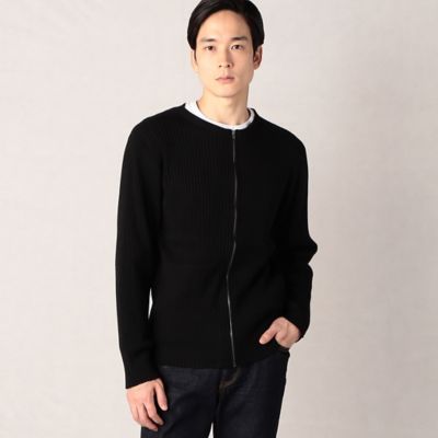 ＜三越伊勢丹/公式＞【SALE】ARTISAN MEN (Men)/アルチザン・メン ' リブニット ' ZIP-UPカーディガン クロ トップス【三越伊勢丹/公式】